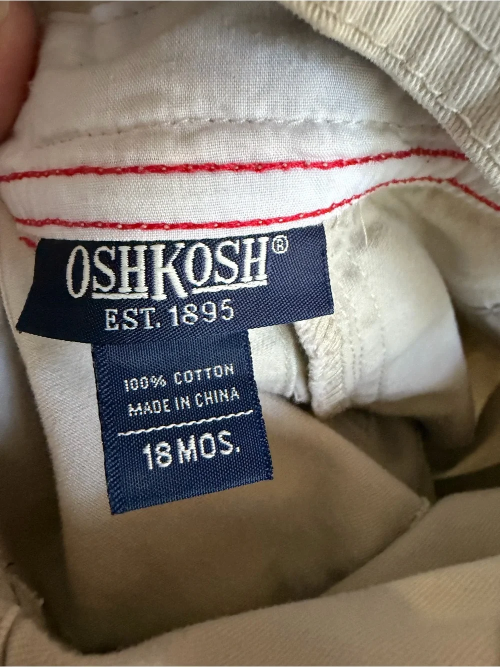OshKosh B'gosh Cream Kids Overalls 18M